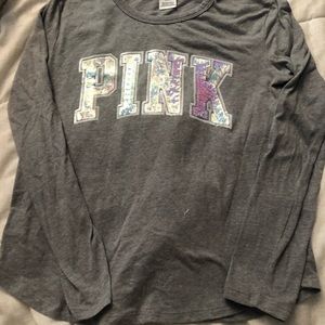 Pink long sleeved tee
